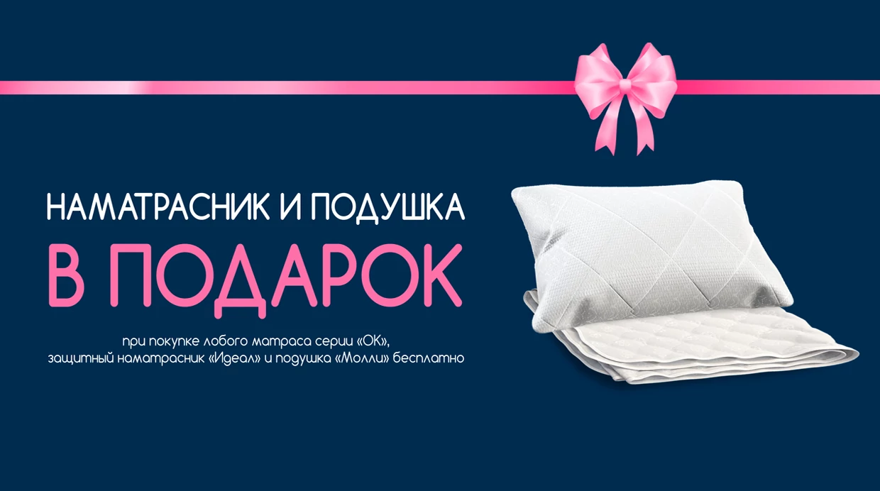 Подушка и защитный чехол в подарок!